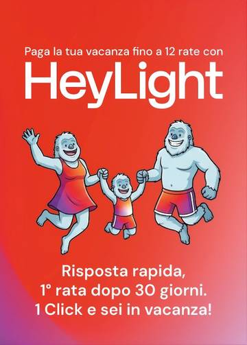 🔝 Prenota la tua vacanza con Heylight fino a 12 rate!