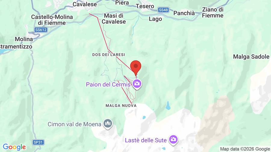 Mappa Hotel Sporting del Cermis