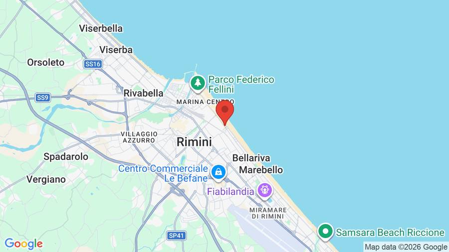 Mappa Ferretti Beach Hotel