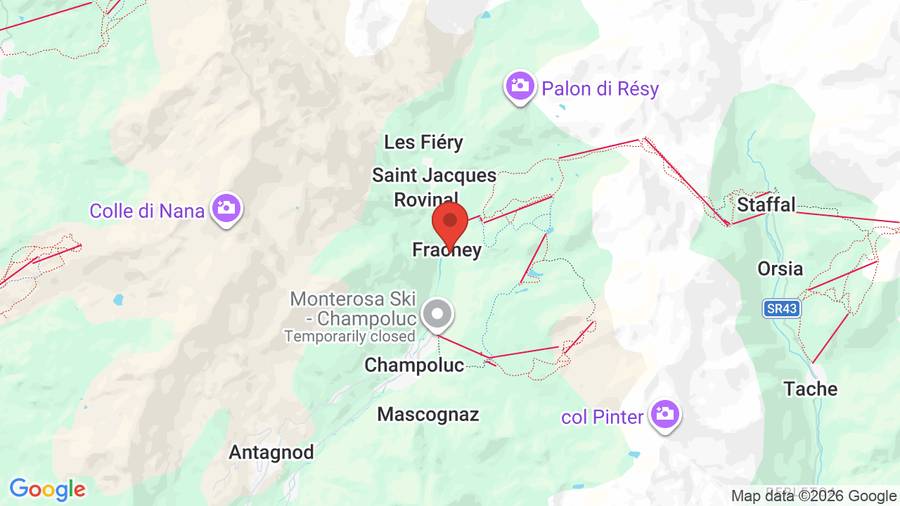 Mappa Hotel Monte Cervino