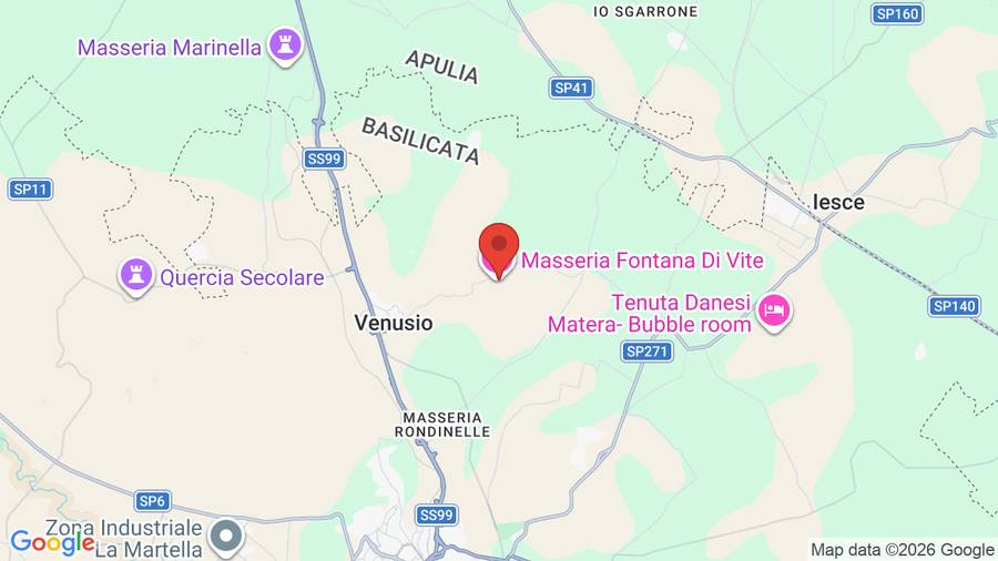 Mappa Masseria Fontana di Vite