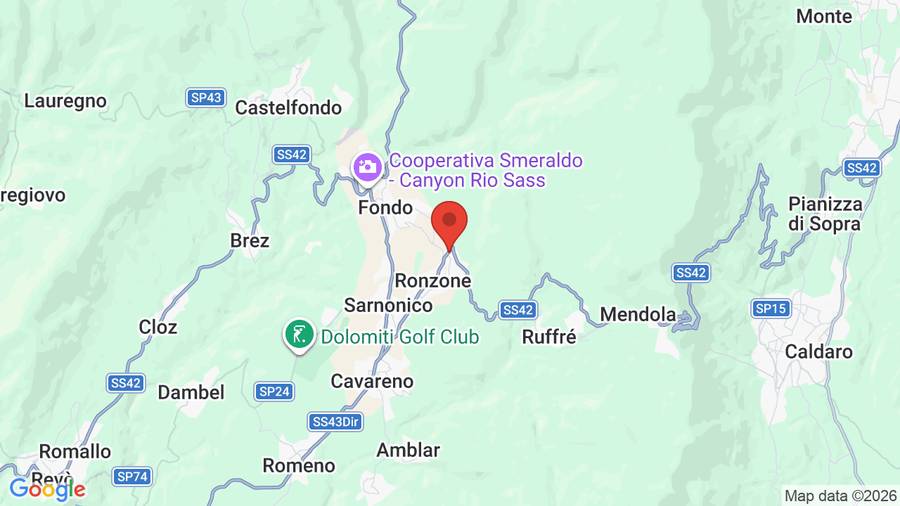Mappa Hotel Regina del Bosco