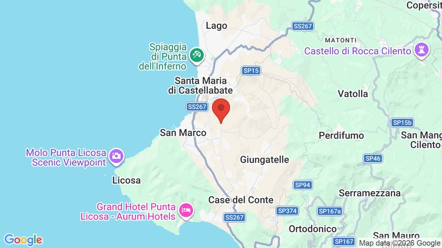 Mappa Cuore del Cilento Relais & Retreat