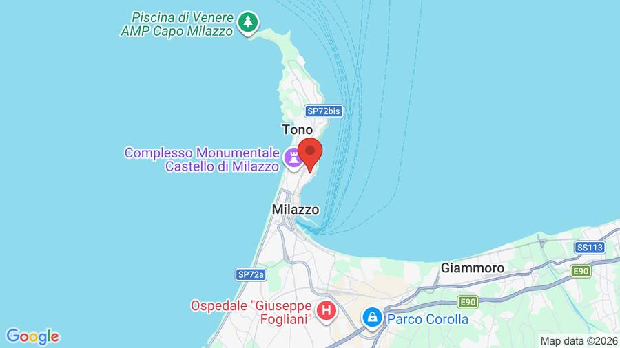 Mappa Eolian Milazzo Hotel