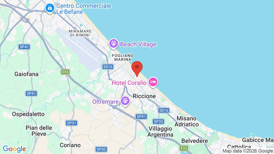 Mappa Hotel Villa Adriatica