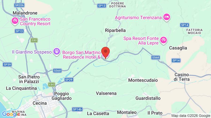 Mappa Borgo San Martino Residence Hotel & SPA