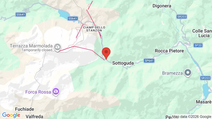 Mappa Hotel Principe Marmolada
