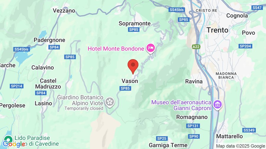 Mappa Hotel Brenta Dolomites