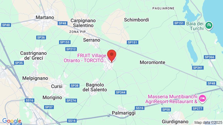 Mappa Fruit Village Otranto Torcito Resort Sport Village