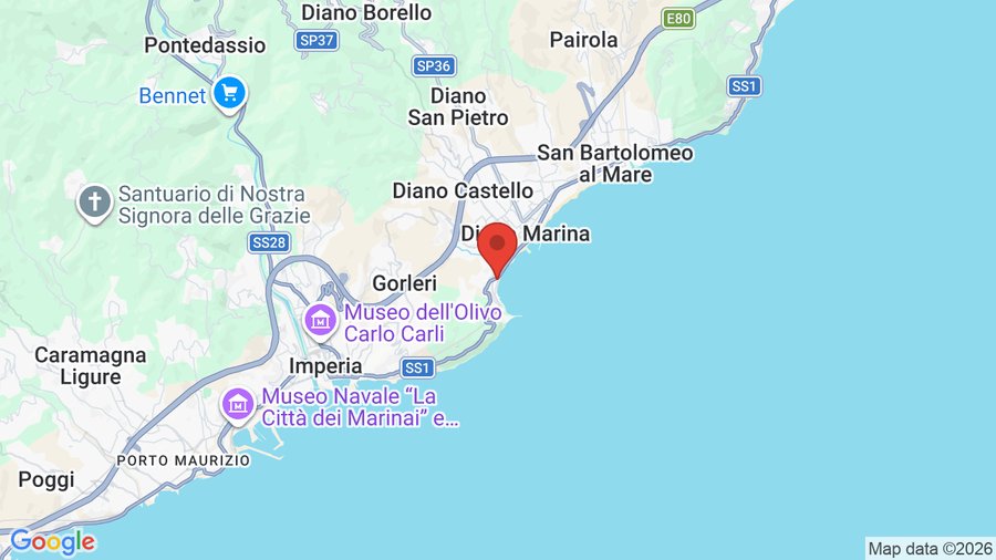 Mappa B&B Hotel Diano Marina Palace